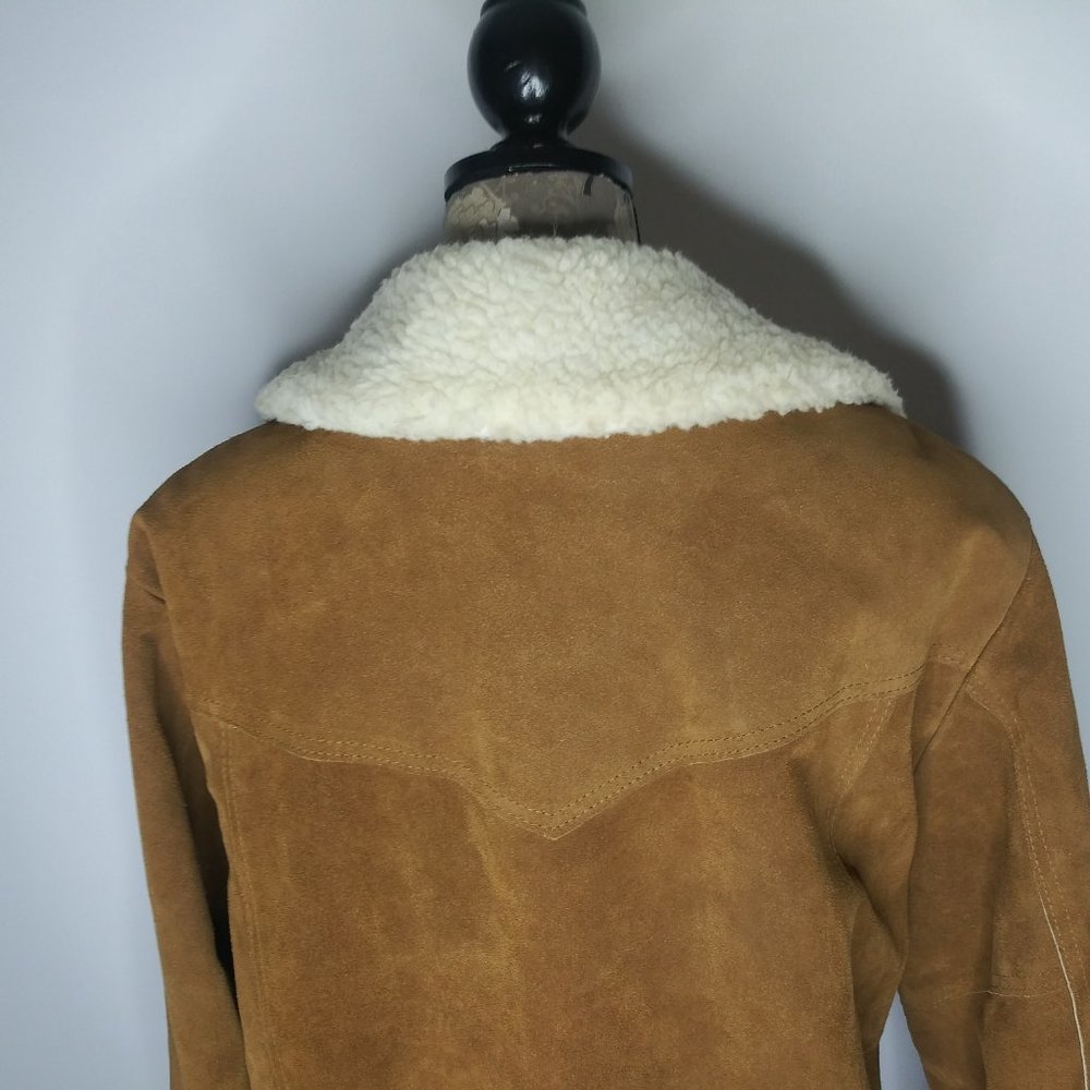 Oakton Limited Sz L Tall Leather Suede Shearling - Picture 6 of 8